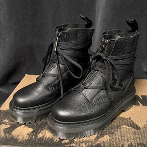 Dr. Martens Black Leather Combat Boots